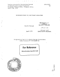 Cover page: INTRODUCTION TO CONTRAST ANALYSIS