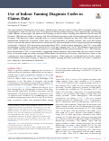 Cover page: Use of Indoor Tanning Diagnosis Codes in Claims Data.