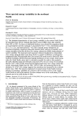 Cover page: Wave spectral energy variability in the northeast Pacific