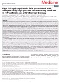 Cover page: High 25-hydroxyvitamin D is associated with unexpectedly high plasma inflammatory markers in HIV patients on antiretroviral therapy