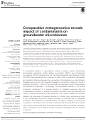 Cover page: Comparative metagenomics reveals impact of contaminants on groundwater microbiomes