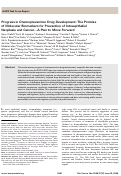 Cover page: Progress in Chemoprevention Drug Development: The Promise of Molecular Biomarkers for Prevention of Intraepithelial Neoplasia and Cancer—A Plan to Move Forward