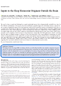 Cover page: Inputs to the Sleep Homeostat Originate Outside the Brain