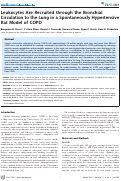 Cover page: Leukocytes Are Recruited through the Bronchial Circulation to the Lung in a Spontaneously Hypertensive Rat Model of COPD