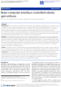 Cover page: Brain-computer interface controlled robotic gait orthosis.