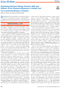 Cover page: Estimating Residual Kidney Function With and Without Urine Clearance Measures: A Useful Tool for Incremental Dosing of Dialysis