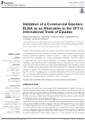 Cover page: Validation of a Commercial Glanders ELISA as an Alternative to the CFT in International Trade of Equidae.