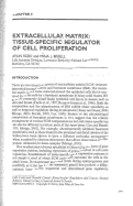 Cover page: Extracellular matrix: Tissue-specific regulator of cell proliferation