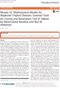 Cover page: Review of “Mathematical Models for Neglected Tropical Diseases: Essential Tools for Control and Elimination, Part B” Edited by Maria-Gloria Basáñez and Roy M. Anderson