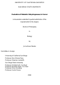 Cover page: Evaluation of Metabolic Dehydrogenases in Cancer