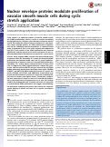 Cover page: Nuclear envelope proteins modulate proliferation of vascular smooth muscle cells during cyclic stretch application