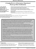 Cover page: A Scoping Review of Emergency Department Discharge Risk Stratification