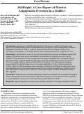 Cover page: Abilifright: A Case Report of Massive Aripiprazole Overdose in a Toddler