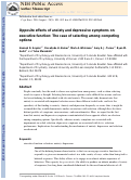 Cover page: Opposite effects of anxiety and depressive symptoms on executive function: The case of selecting among competing options