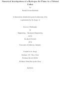 Cover page: Numerical Investigations of a Hydrogen Jet Flame in a Vitiated Coflow