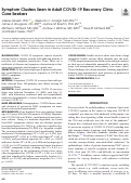 Cover page: Symptom Clusters Seen in Adult COVID-19 Recovery Clinic Care Seekers