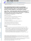 Cover page: Donor-Derived West Nile Virus Infection in Solid Organ Transplant Recipients