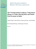 Cover page: The Transportation Leapfrog: Using Smart Phones to Collect Driving Data and Model Fuel Economy in India