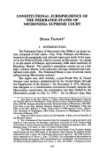 Cover page: Constitutional Jurisprudence of the Federated States of Micronesia Supreme Court