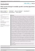 Cover page: Sister species diverge in modality‐specific courtship signal form and function