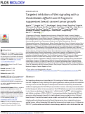 Cover page: Targeted inhibition of Wnt signaling with a Clostridioides difficile toxin B fragment suppresses breast cancer tumor growth.