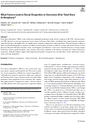 Cover page: What Factors Lead to Racial Disparities in Outcomes After Total Knee Arthroplasty?