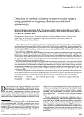 Cover page: Detection of cerebral ischemia in neurovascular surgery using quantitative frequency-domain near-infrared spectroscopy.