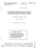 Cover page: AN EXPERIMENTAL MEASUREMENT OF GALACTIC COSMIC RADIATION DOSE IN CONVENTIONAL AIRCRAFT BETWEEN SAN FRANCISCO AND LONDON COMPARED TO THEORETICAL VALUES FOR CONVENTIONAL AND SUPERSONIC AIRCRAFT