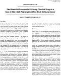 Cover page: Fatal Interstitial Pneumonitis Following Crizotinib Usage in a Case of EML 4-ALK Rearrangement Non-Small Cell Lung Cancer