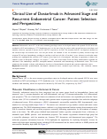 Cover page: Clinical Use of Dostarlimab in Advanced Stage and Recurrent Endometrial Cancer: Patient Selection and Perspectives.