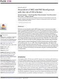 Cover page: Association of ABO and RhD blood groups with the risk of HIV infection.