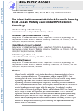 Cover page: The Role of the Nonpneumatic Antishock Garment in Reducing Blood Loss and Mortality Associated with Post‐Abortion Hemorrhage