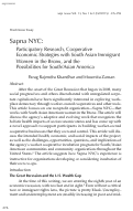 Cover page: Sapna NYC: Participatory Research, Cooperative Economic Strategies with South Asian Immigrant Women in the Bronx, and the Possibilities for South/Asian America