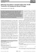 Cover page: Reducing Trap States in Printed Indium Zinc Oxide Transistors by Doping with Benzyl Viologen
