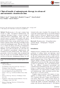 Cover page: Clinical benefit of antiangiogenic therapy in advanced and metastatic chondrosarcoma.