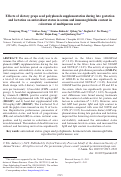 Cover page: Effects of dietary grape seed polyphenols supplementation during late gestation and lactation on antioxidant status in serum and immunoglobulin content in colostrum of multiparous sows