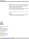 Cover page: Correction: Survival of infants ≤24 months of age with brain tumors: A population-based study using the SEER database