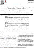 Cover page: From whole gland to hemigland to ultra-focal high-dose-rate prostate brachytherapy: A dosimetric analysis