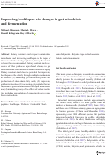 Cover page: Improving healthspan via changes in gut microbiota and fermentation