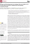 Cover page: Design and Development of an Antigen Test for SARS-CoV-2 Nucleocapsid Protein to Validate the Viral Quality Assurance Panels