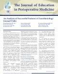 Cover page: An Analysis of Successful Features of Anesthesiology Journal Clubs.