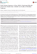 Cover page: Draft Genome Sequences of Four NDM-1-Producing Klebsiella pneumoniae Strains from a Health Care Facility in Northern California