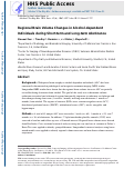 Cover page: Regional Brain Volume Changes in Alcohol‐Dependent Individuals During Short‐Term and Long‐Term Abstinence