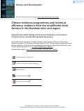 Cover page: Climate resilience programmes and technical efficiency: evidence from the smallholder dairy farmers in the Brazilian semi-arid region