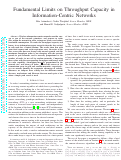 Cover page: Fundamental Limits on Throughput Capacity in Information-Centric Networks