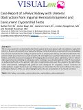 Cover page: Case Report of a Pelvic Kidney with Ureteral Obstruction from Inguinal Hernia Entrapment and Concurrent Cryptorchid Testis