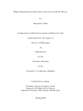 Cover page: Higher Dimensional Trichotomy Conjectures in Model Theory