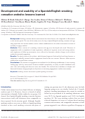 Cover page: Development and usability of a Spanish/English smoking cessation website: lessons learned.