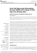 Cover page: Host Cell Glycocalyx Remodeling Reveals SARS-CoV-2 Spike Protein Glycomic Binding Sites.