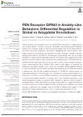 Cover page: PEN Receptor GPR83 in Anxiety-Like Behaviors: Differential Regulation in Global vs Amygdalar Knockdown.